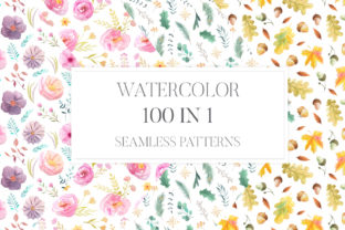 100 in 1 Watercolor Patterns Set: A Versatile Resource for Creative Designers