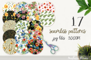 17 Seamless Patterns Flower Power: A Creative Resource for Designers and Crafters