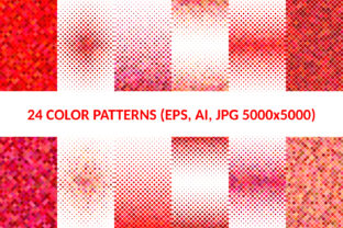 24 Red Square Patterns and 24 Red Square Pattern Backgrounds