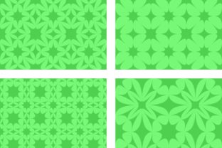 4 Green Seamless Geometric Patterns