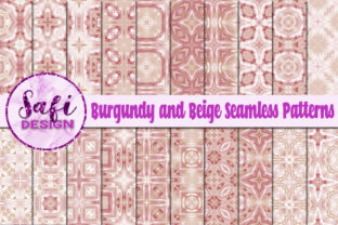 Burgundy and Beige Seamless Patterns for Creative Projects