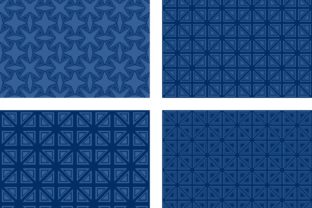Dark Blue Seamless Geometric Patterns