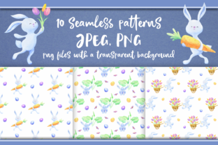 Easter Hunt. Seamless Patterns