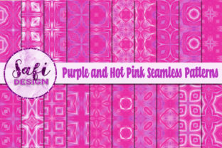 Purple and Hot Pink Seamless Patterns