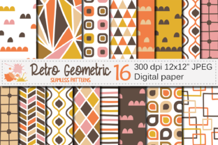 Retro Geometric Seamless Patterns
