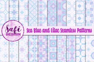 Sea Blue and Lilac Seamless Patterns: A Versatile Resource for Creative Projects