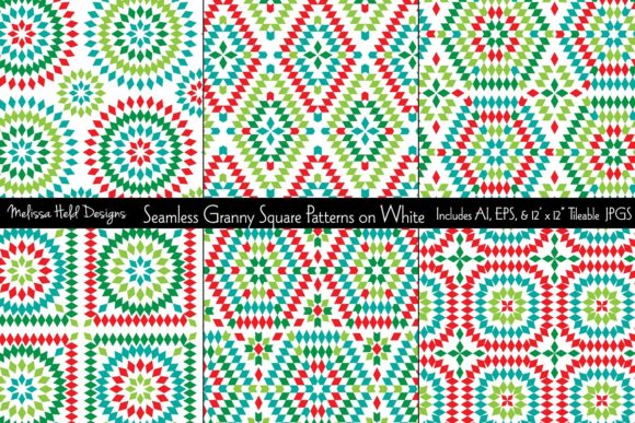 Seamless Granny Square Patterns for Creative Design Projects