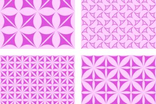 Seamless Magenta Geometric Patterns