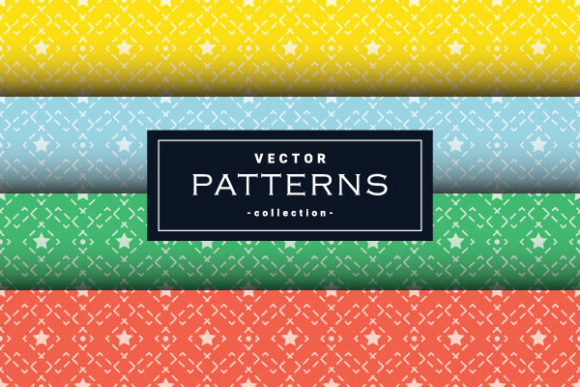 Square Seamless Abstract Patterns Set