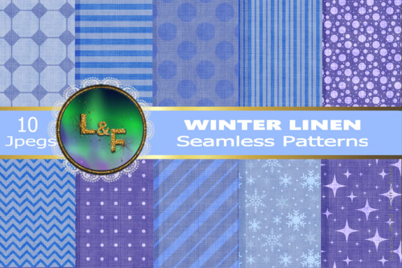 Winter Linen Seamless Patterns: A Versatile Resource for Creative Projects